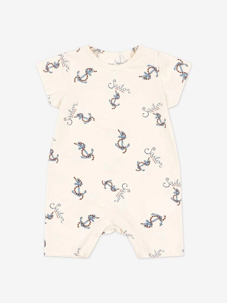 Konges Slojd Baby Boys Rock My Boat Romper in Ivory 1