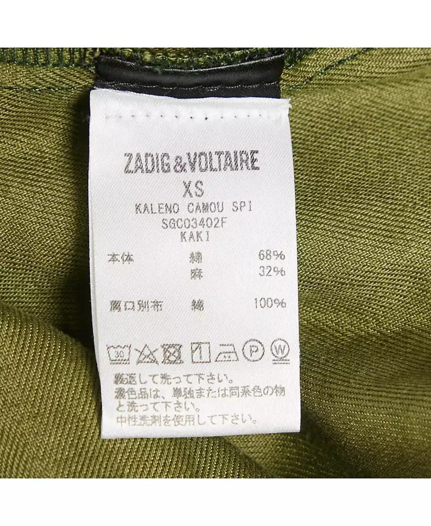 Pre-Owned Zadig 
Voltaire Women
s Military Camouflage Cotton Blend Kaleno Jacket 5