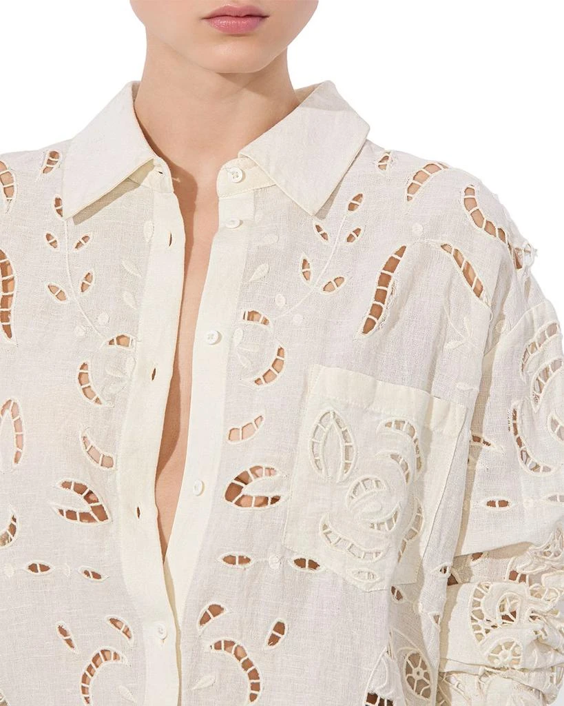 Alice + Olivia Finely Laser Cut Shirt 5