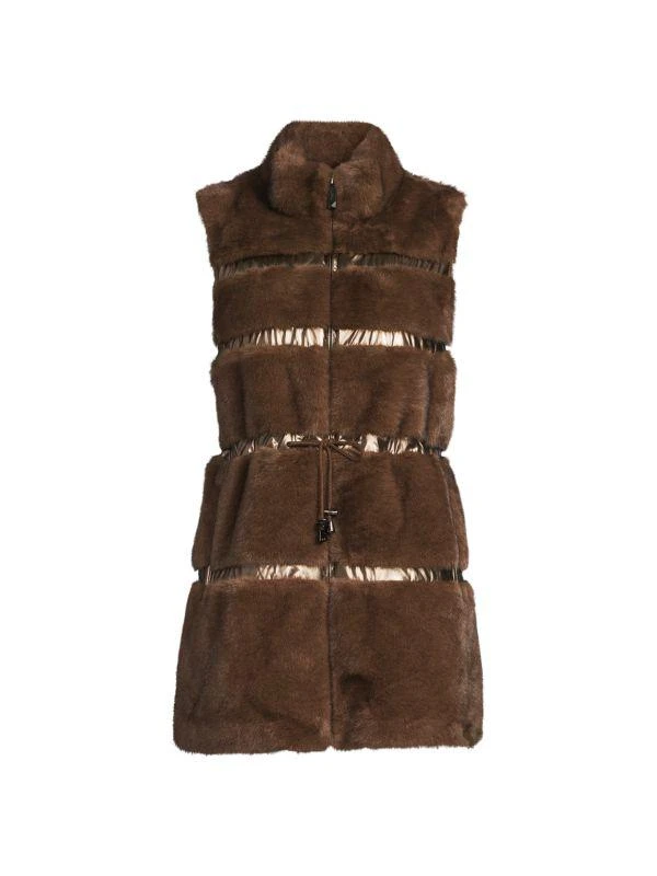 BELLE FARE Faux Fur Longline Vest 3