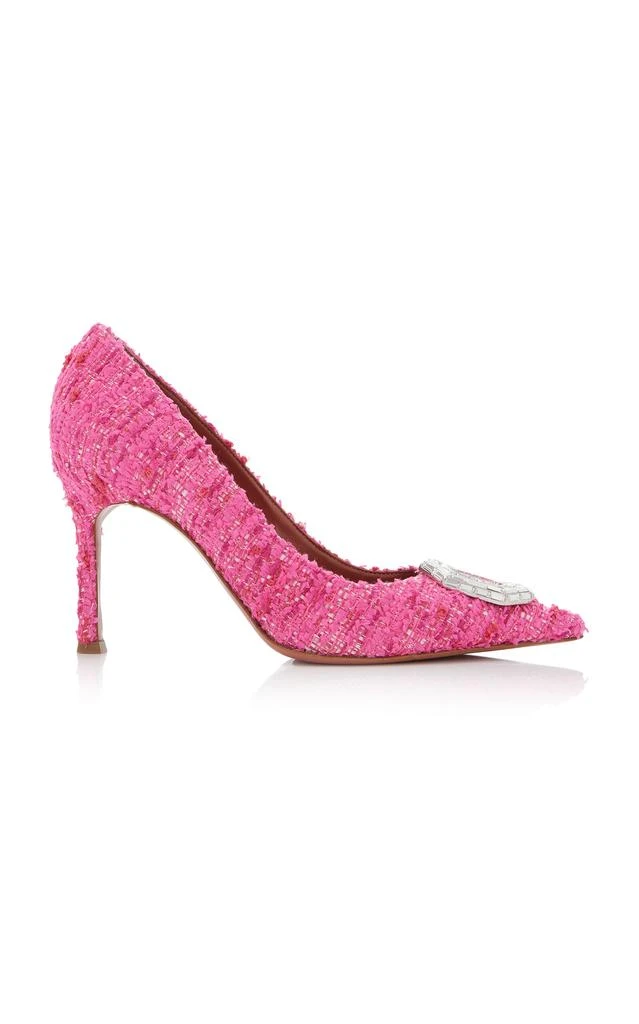 Amina Muaddi Amina Muaddi - Camelia Tweed Pumps - Pink - IT 39 - Moda Operandi 1