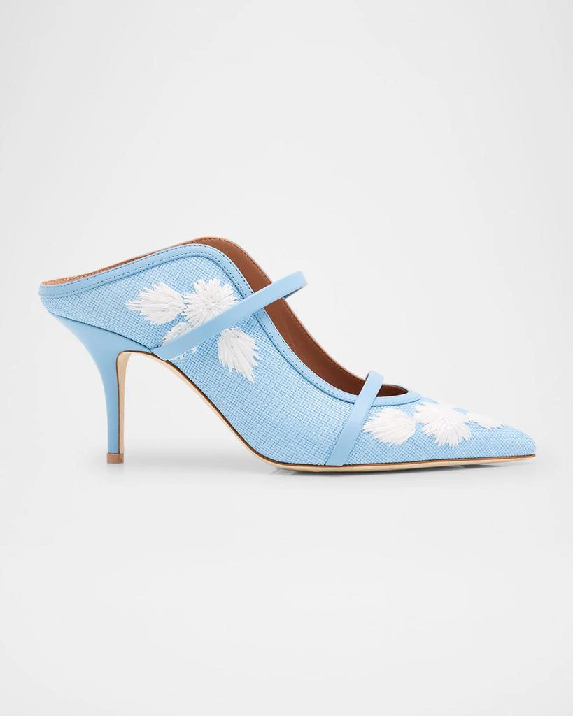 Malone Souliers Maureen Raffia Dual-Band Mule Pumps 1