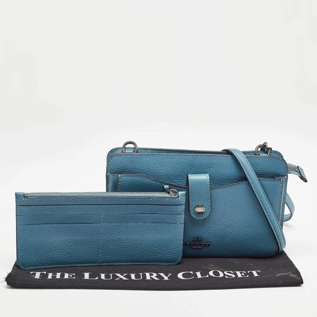 Coach Coach Blue Leather Noa Pop Up Crossbody Bag 11