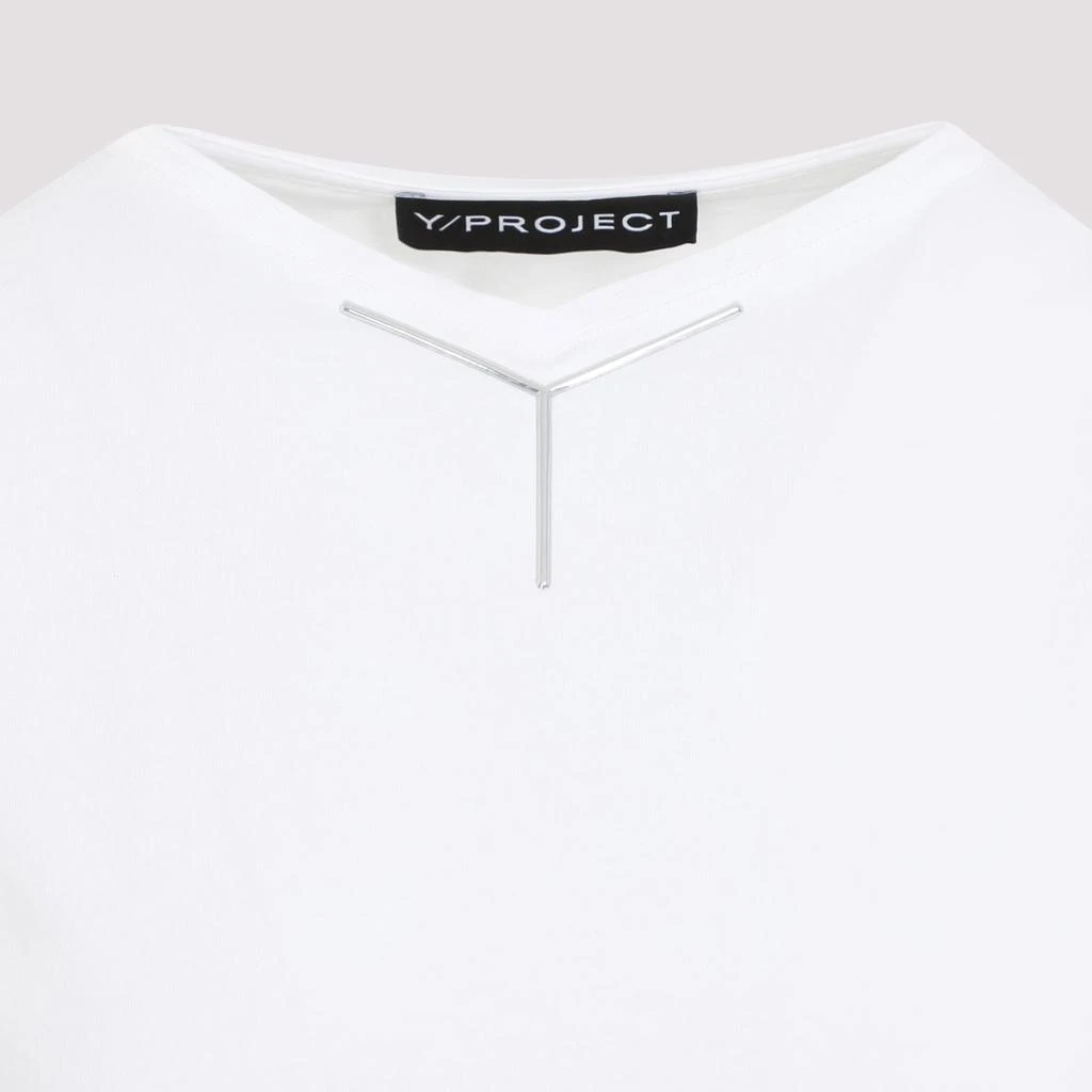 Y/Project Optic White Y Chrome Cotton T-shirt 4