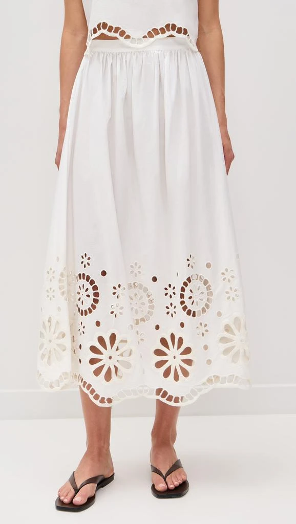 The Great The Super Bloom Eyelet Skirt 6