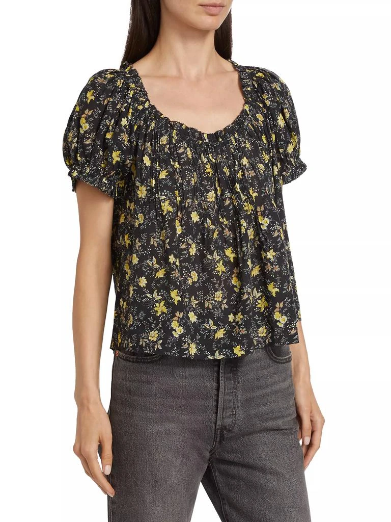 DÔEN Frederica Floral Cotton-Blend Top 4