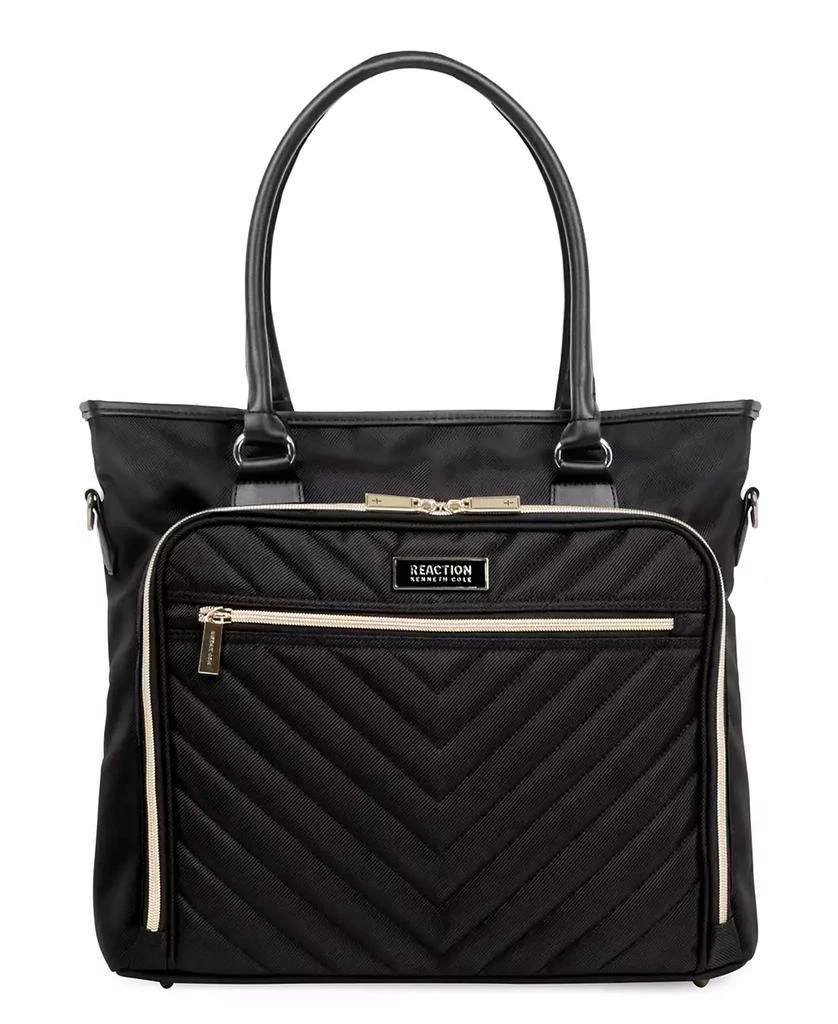 Kenneth Cole Chelsea Softside Chevron Expandable 2pc 20" Carry-On Luggage + Matching 15" Laptop Tote Set 5