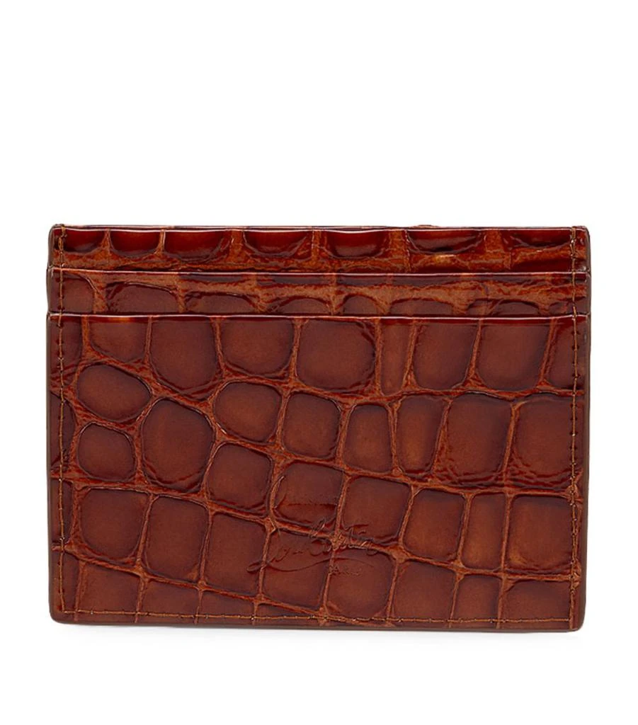 Christian Louboutin Loubi54 Croc-Embossed Card Holder 3