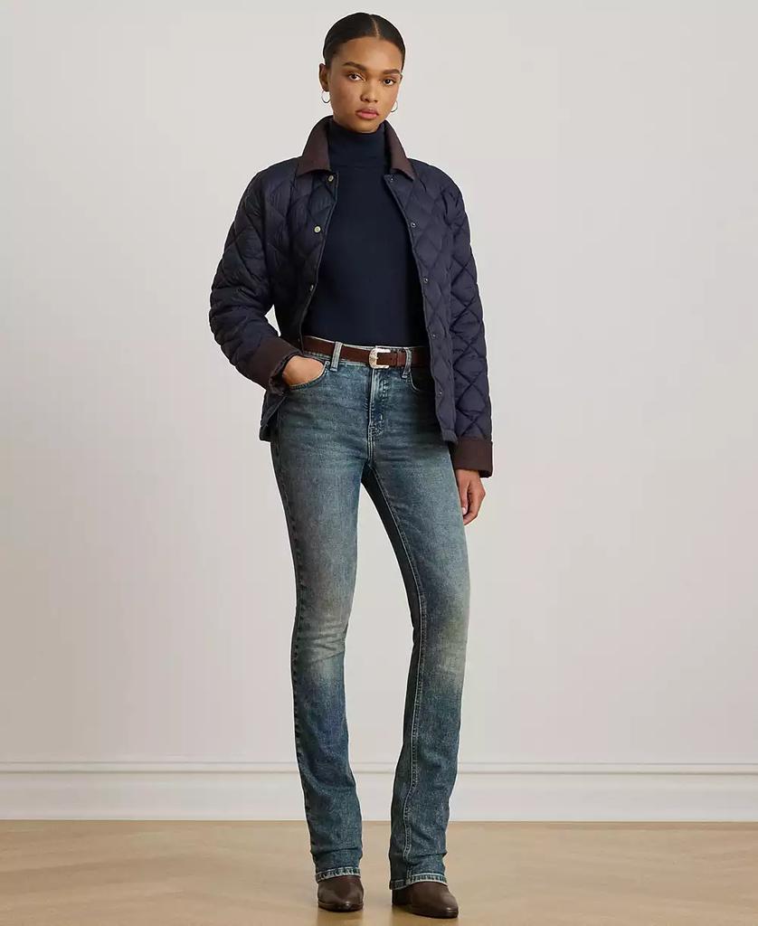 Ralph Lauren Women's Corduroy-Collar Diamond Quilted Jacket