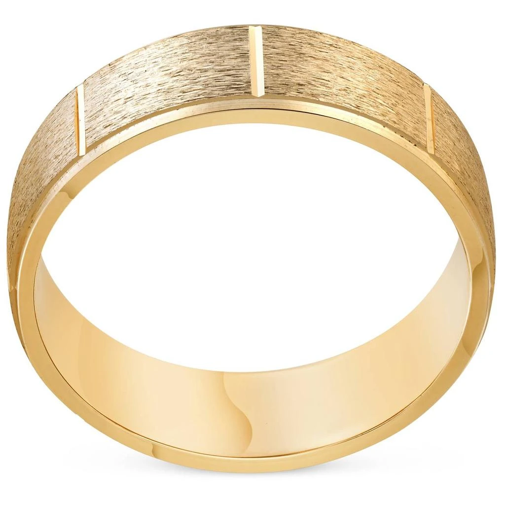 Pompeii3 6mm Brushed Wedding Band 10K Yellow Gold Size Selectable 2