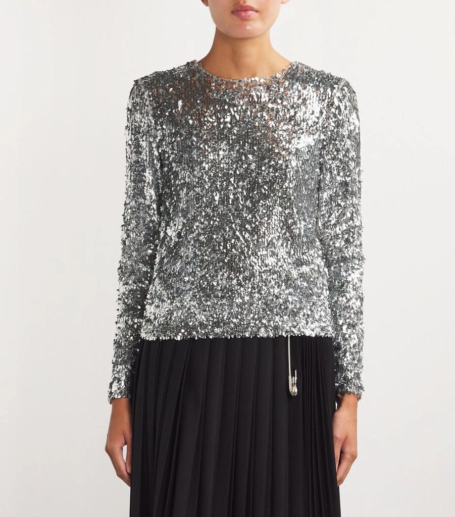 Maje Sequinned Long Sleeve Top 3
