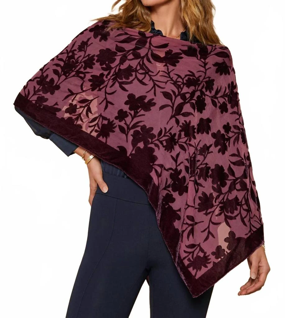 spartina 449 Sheer Velvet Topper In Wine 2