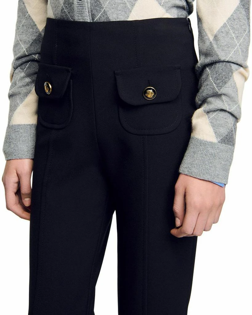 Sandro Side Zip Capri Pants 3