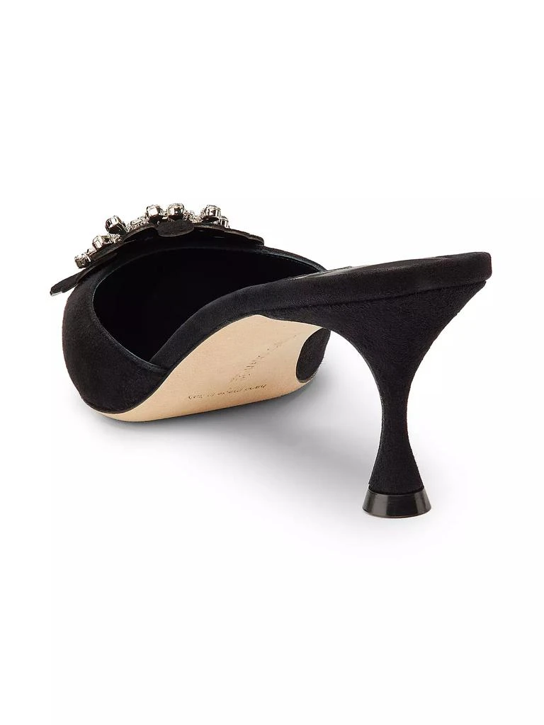 Manolo Blahnik Shogmu Jewel-Embellished Suede Mules 2