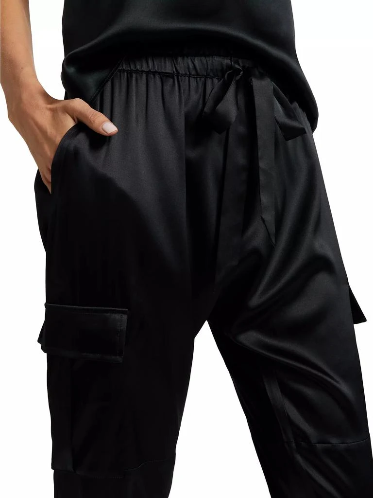 CAMI NYC Carmen Silk Charmeuse Cargo Pants 6