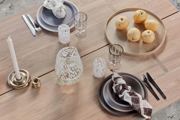 OYOY Living Design Plateau Blanc En Grès Ø36,5Xh2,5Cm - Blanc 4