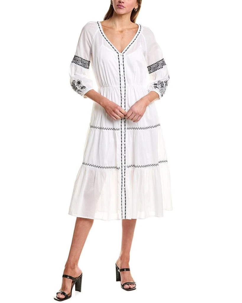 Johnny Was Petite Cam Tiered Midi Dress 1