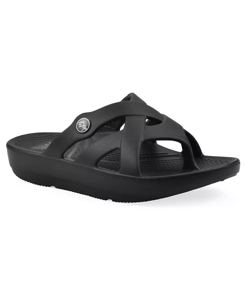 White Mountain Women's Rip Round Toe Flat Sandals