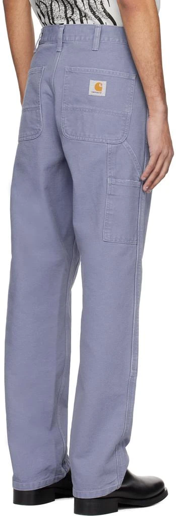 Carhartt WIP Blue Double Knee Trousers 3
