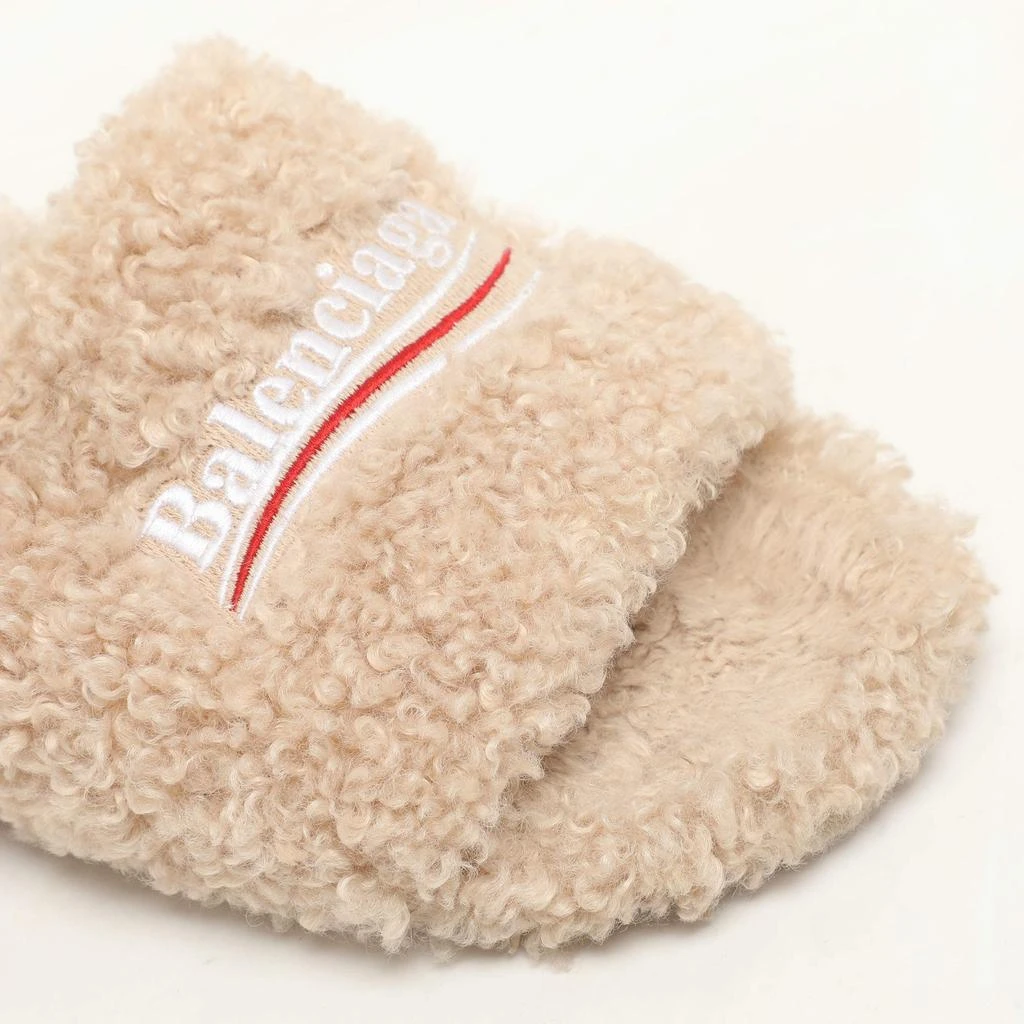 Balenciaga Balenciaga Beige Faux Fur Fury Slide Sandals Size 37 7