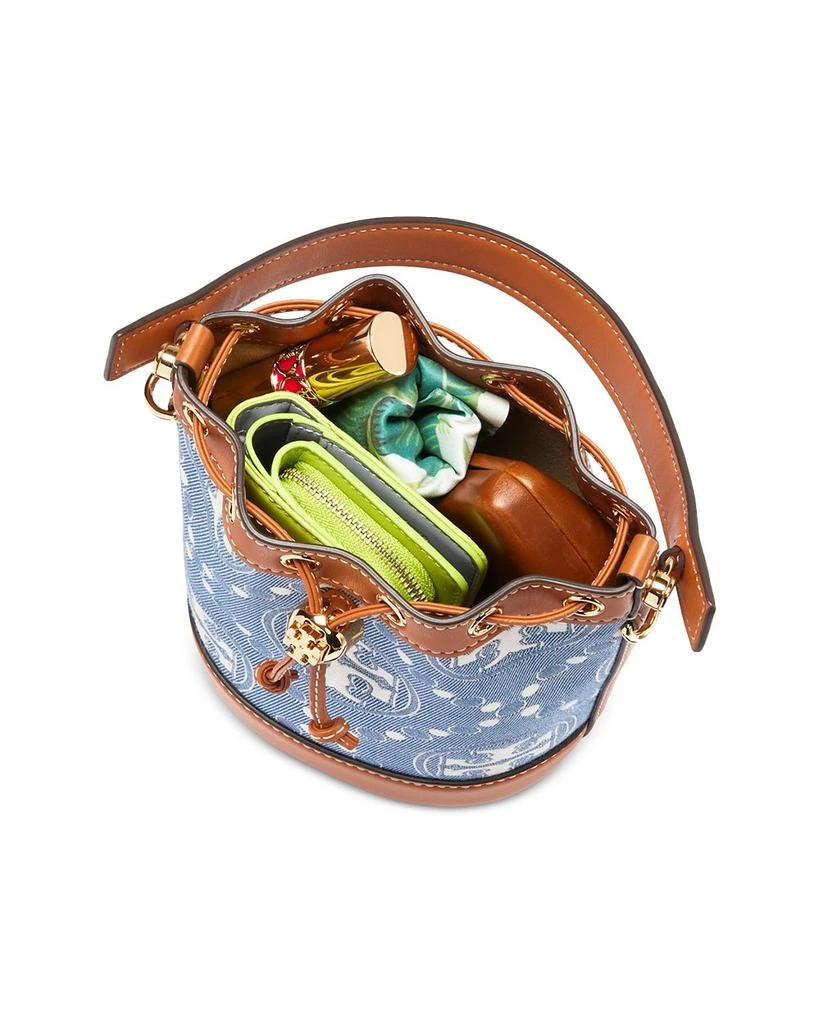 Tory Burch Mini T Monogram Denim Bucket Bag 9