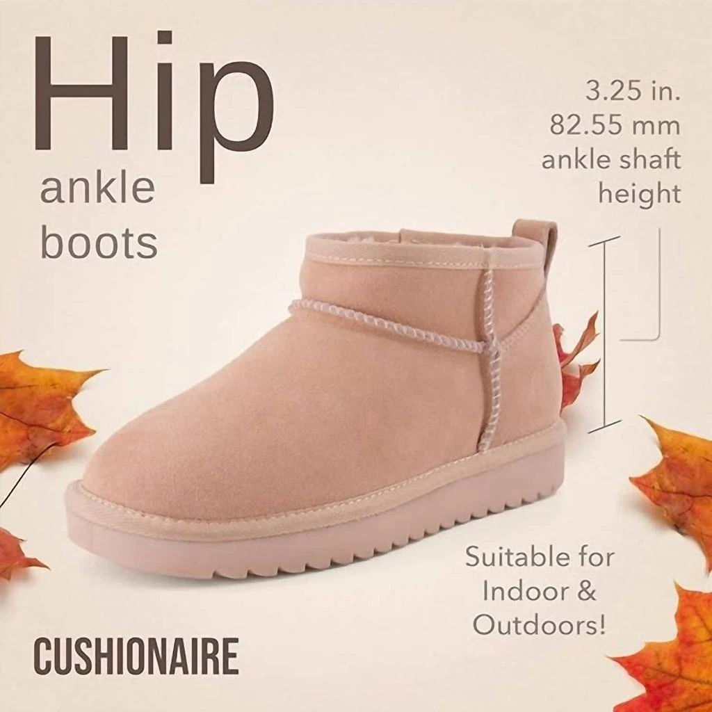 Cushionaire Cushionaire - Women's Hip Two Genuine Suede Ankle Snow Boots 1