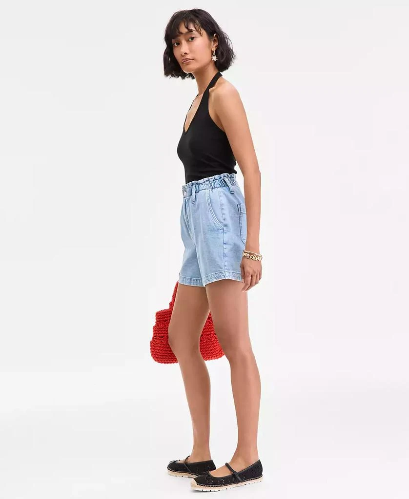 On 34th Women's Denim High Rise Paperbag-Waist Shorts, Exclusively at Macy's 2