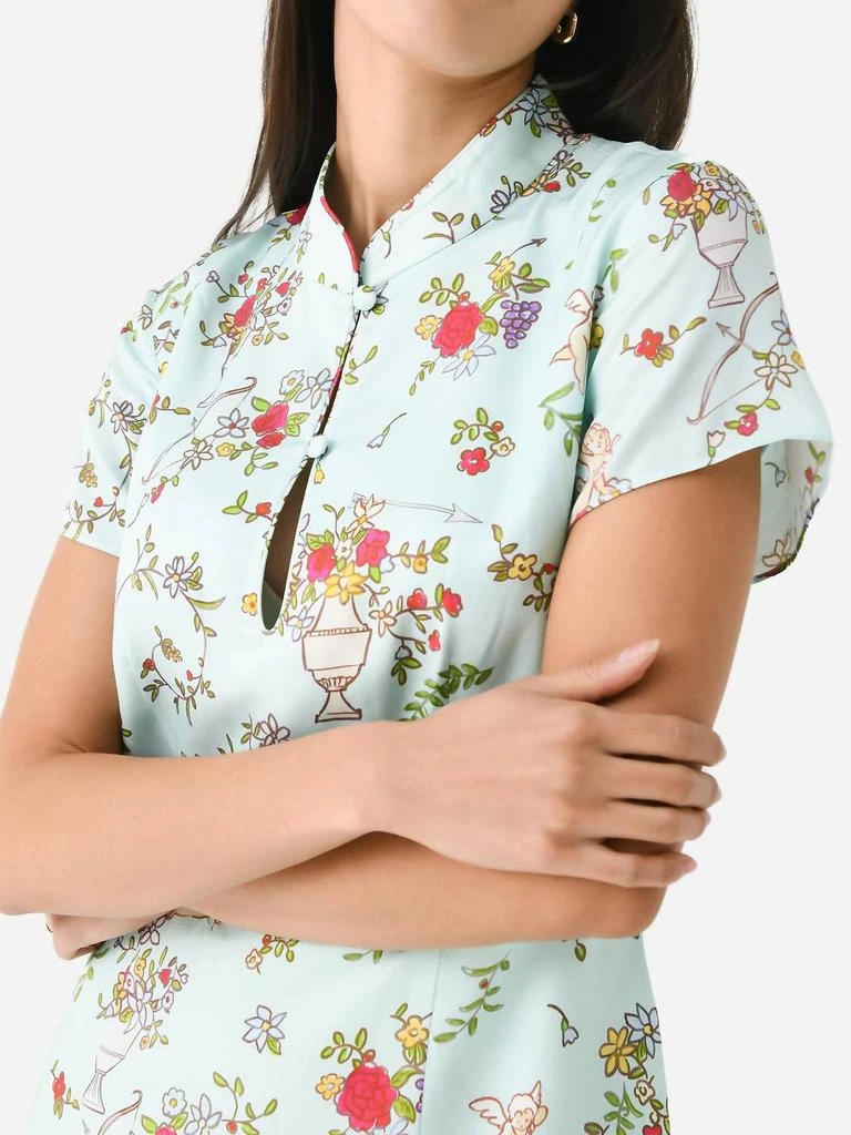Kitri Gretchen Mini Dress In Mint Cherub Print 4