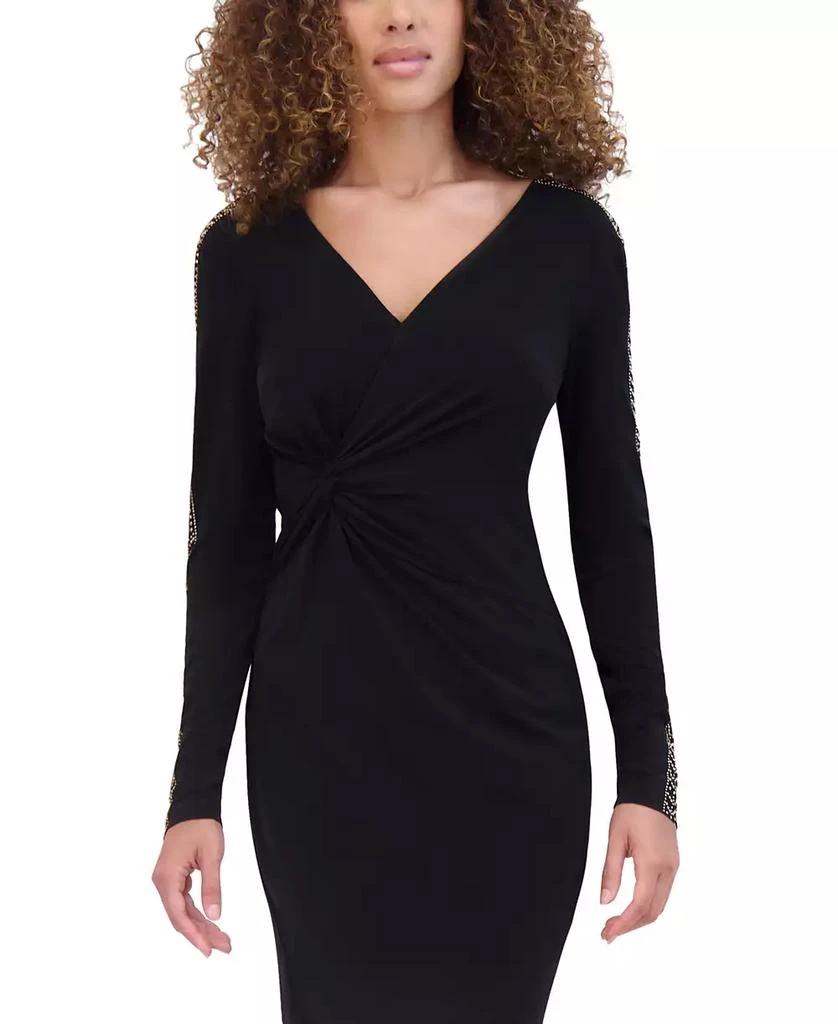 bodycon twist dress Donna Karan Women's Sleeveless Twist Midi Dress in Canyon
