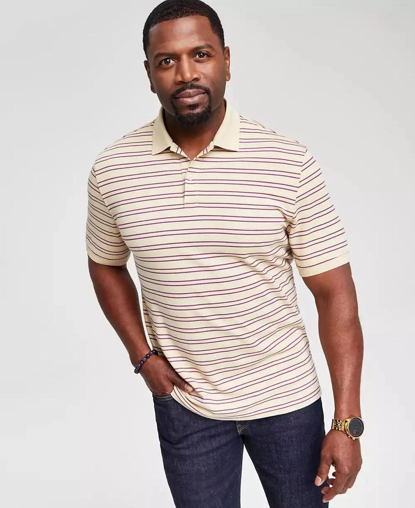 Club Room Men's Striped Short-Sleeve Polo Shirt, Created for Macy's 1