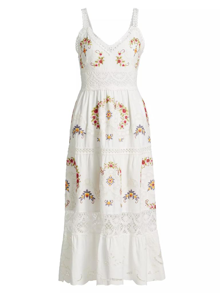 Sea Edwina Embroidered Cotton Midi-Dress