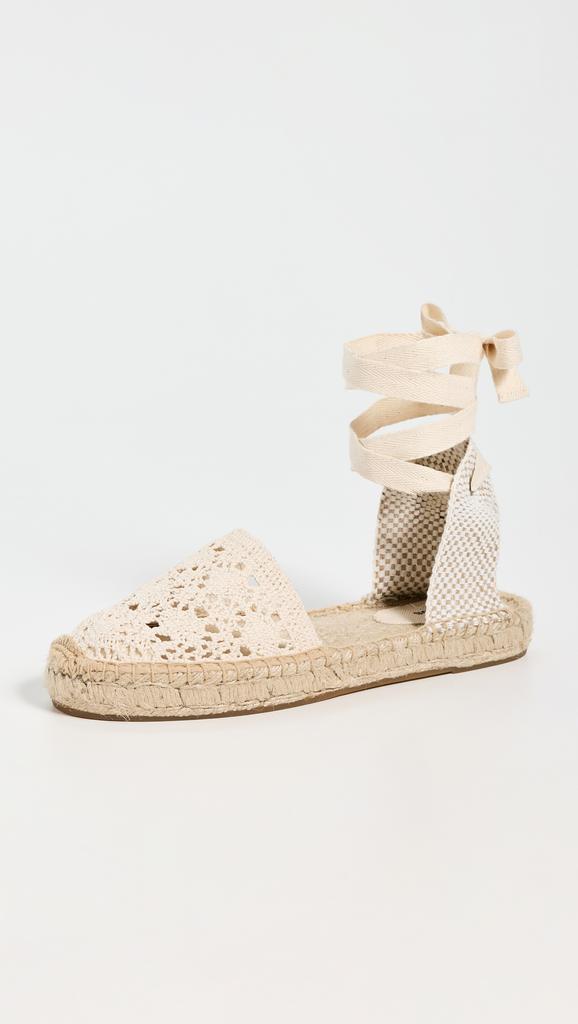 Soludos The Lauren Lace Up Crochet Espadrilles