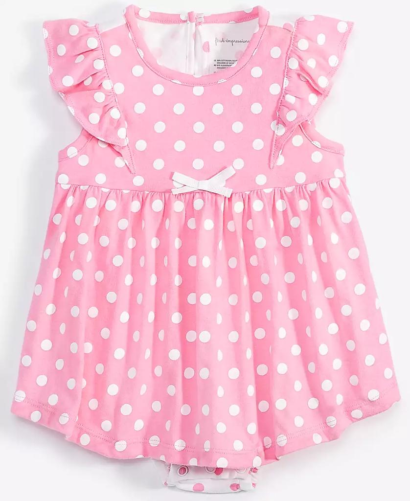 First Impressions Baby Girls Dot-Print Skirted Sunsuit, Exclusively at Macy's