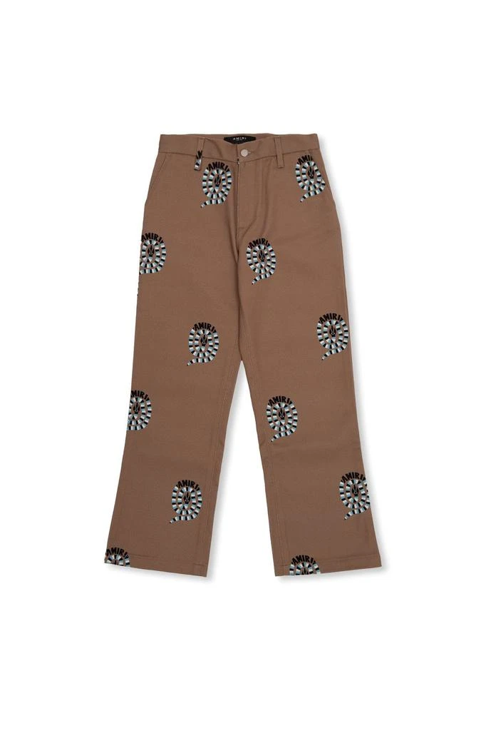 AMIRI Amiri Kids Snake Motif Straight Leg Pants 1