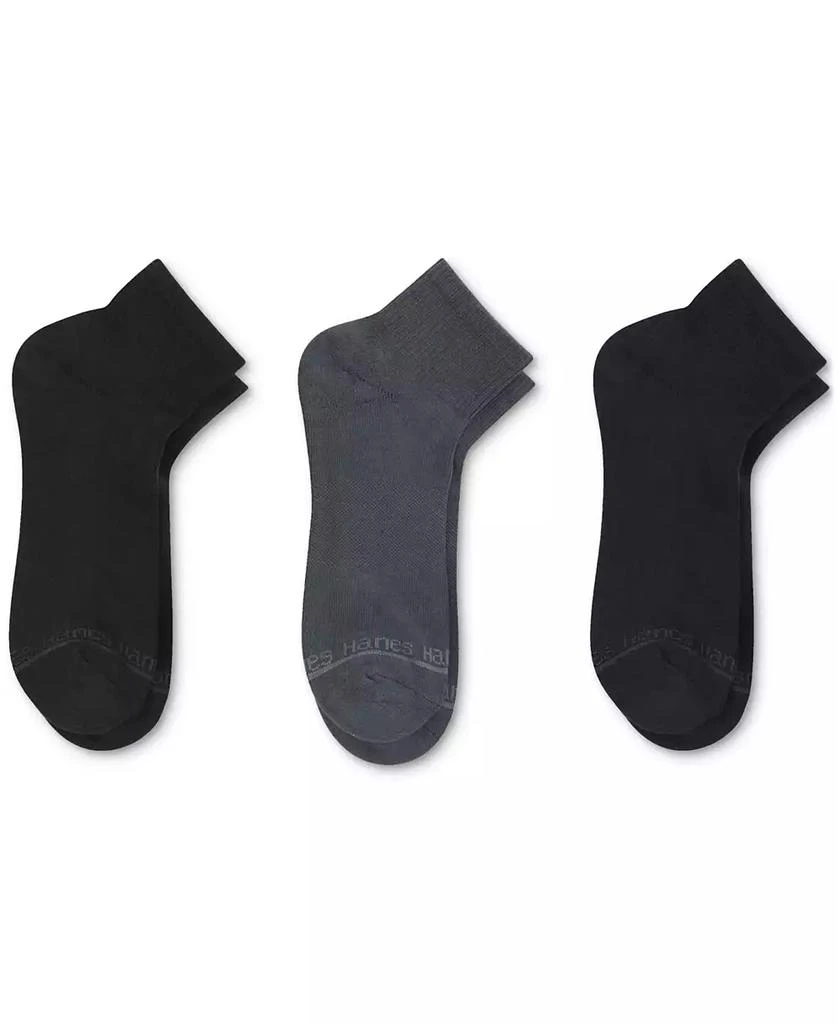 Hanes Men's Originals Premium SuperSoft Ankle Socks, 3-Pack 1