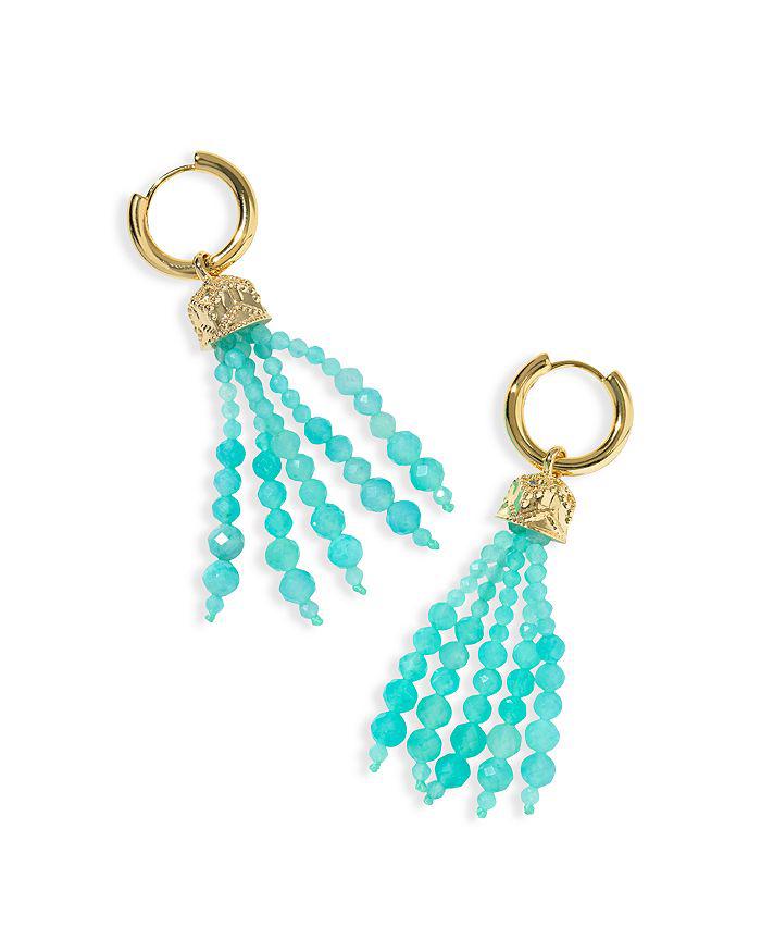 Kendra Scott Sylvia Teal Amazonite Huggie Earrings