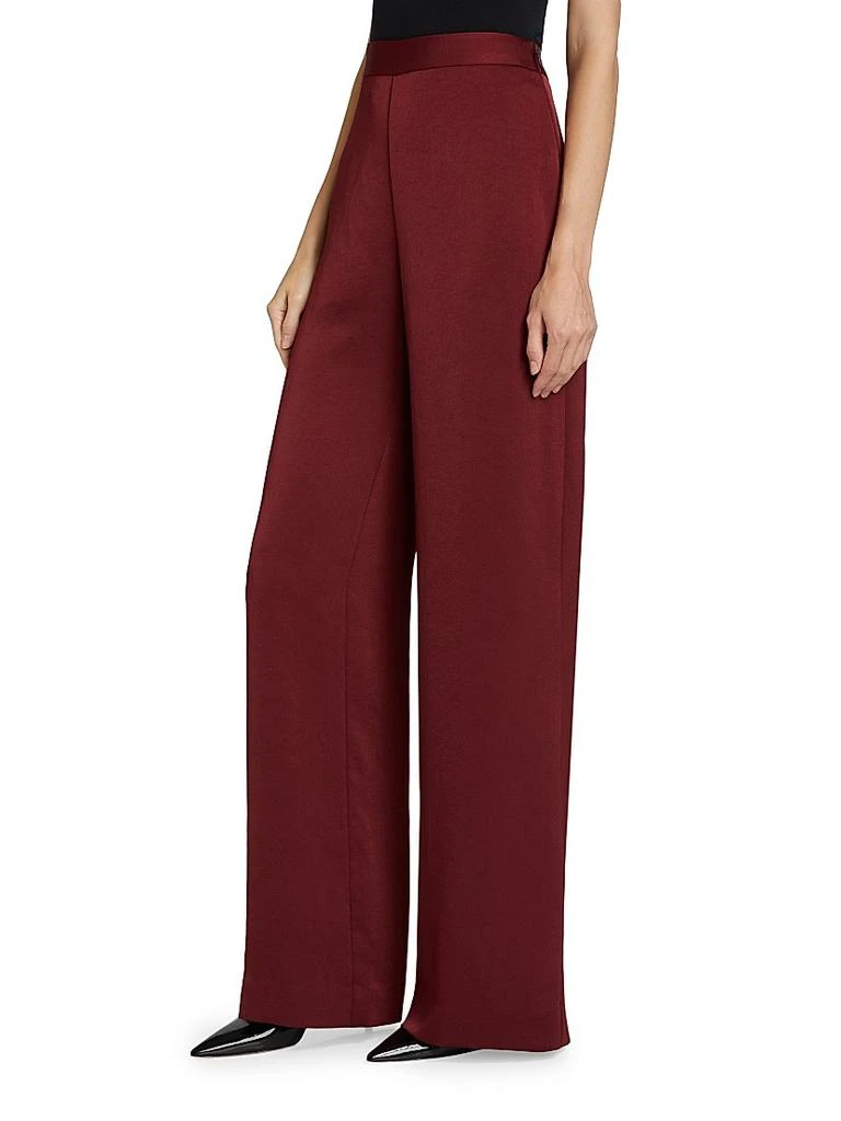 LELA ROSE Satin Wide-Leg Pants 4