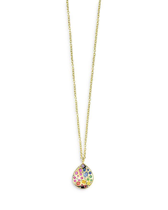 Ippolita 18K Yellow Gold Rock Candy Gemstone & Diamond Wavy Teardrop Pendant Necklace, 18-20" - Exclusive