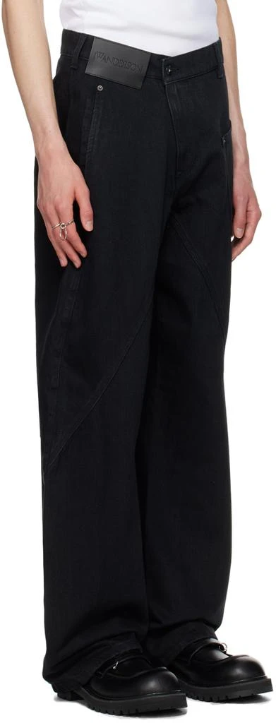 JW Anderson Black Twisted Workwear Jeans 2