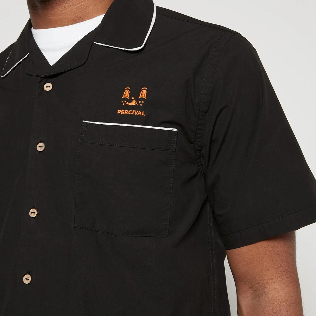 Percival PerciCo Cotton-Poplin Bowling Shirt 4