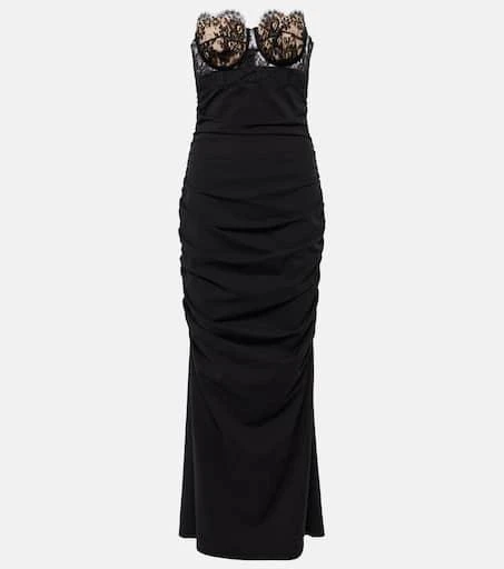 Dolce 
Gabbana Lace-trimmed bustier gown 1
