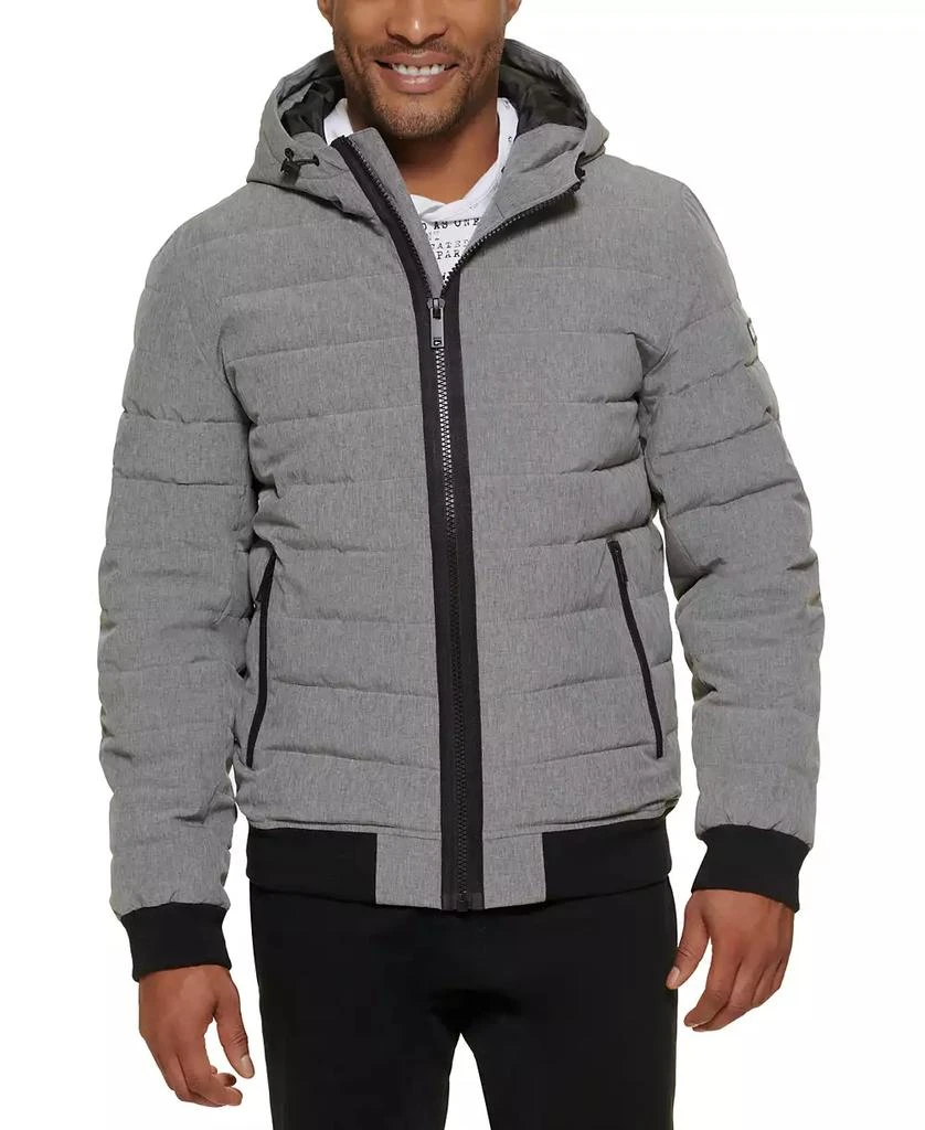 DKNY Men's Quilted Hooded Bomber Jacket 4