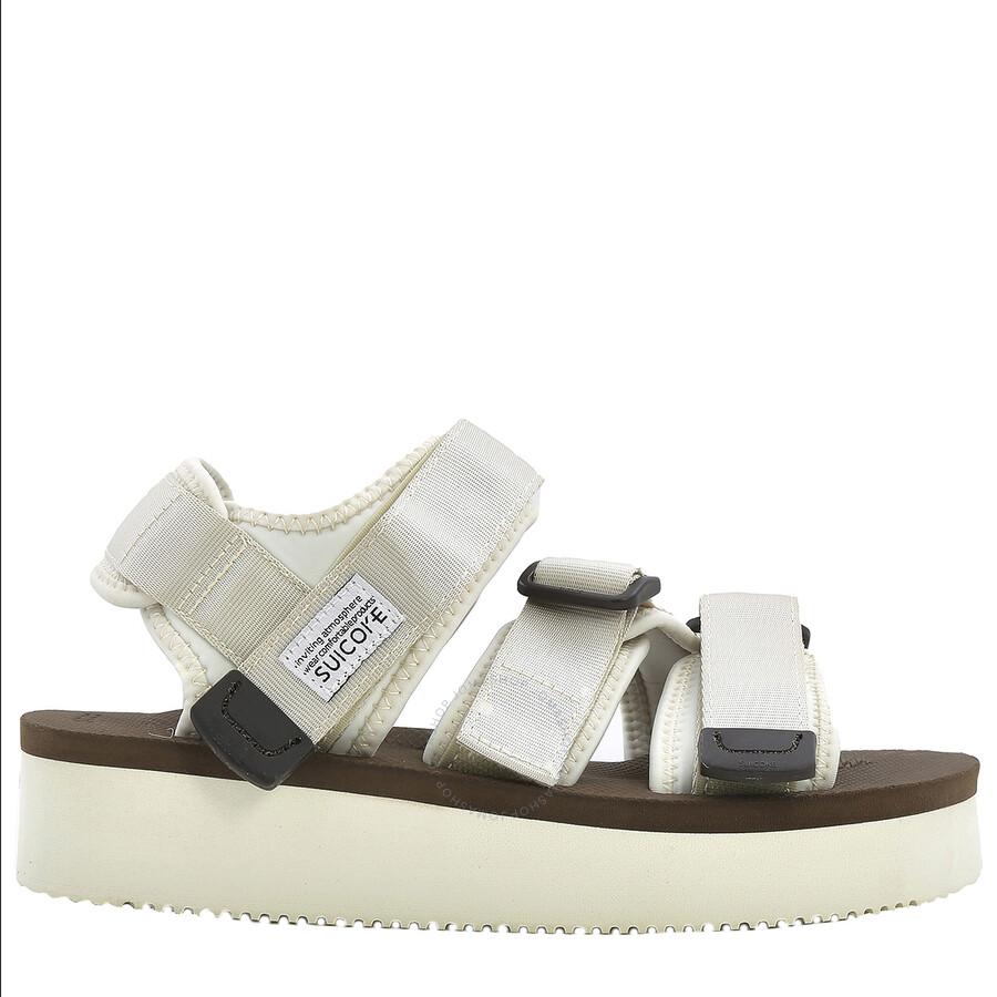 Suicoke Ivory X Brown Kisee-Po Sandals