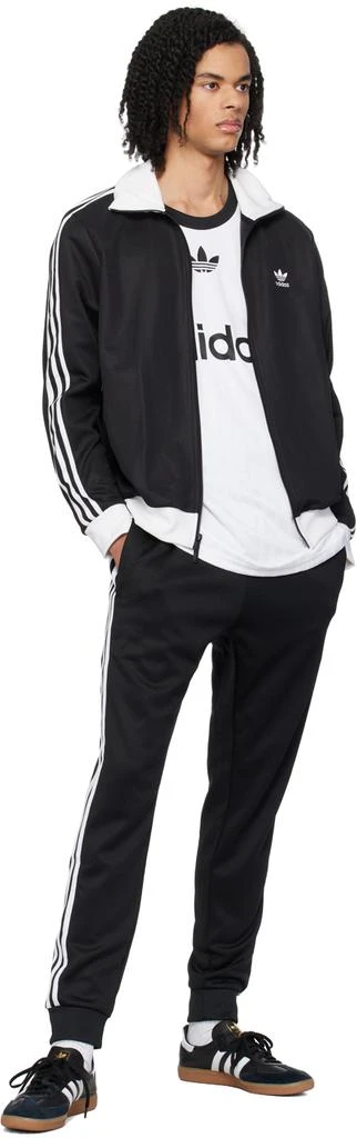 Adidas Black 3-Stripe Sweatpants 4