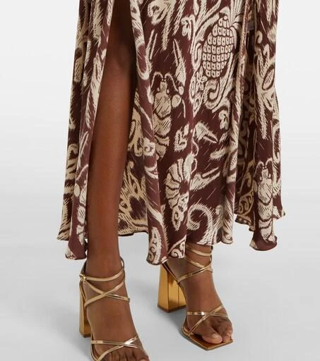 Poupette St Barth Carla beaded halterneck maxi dress - L