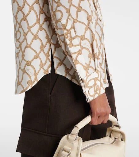 Burberry Printed silk poplin shirt 5