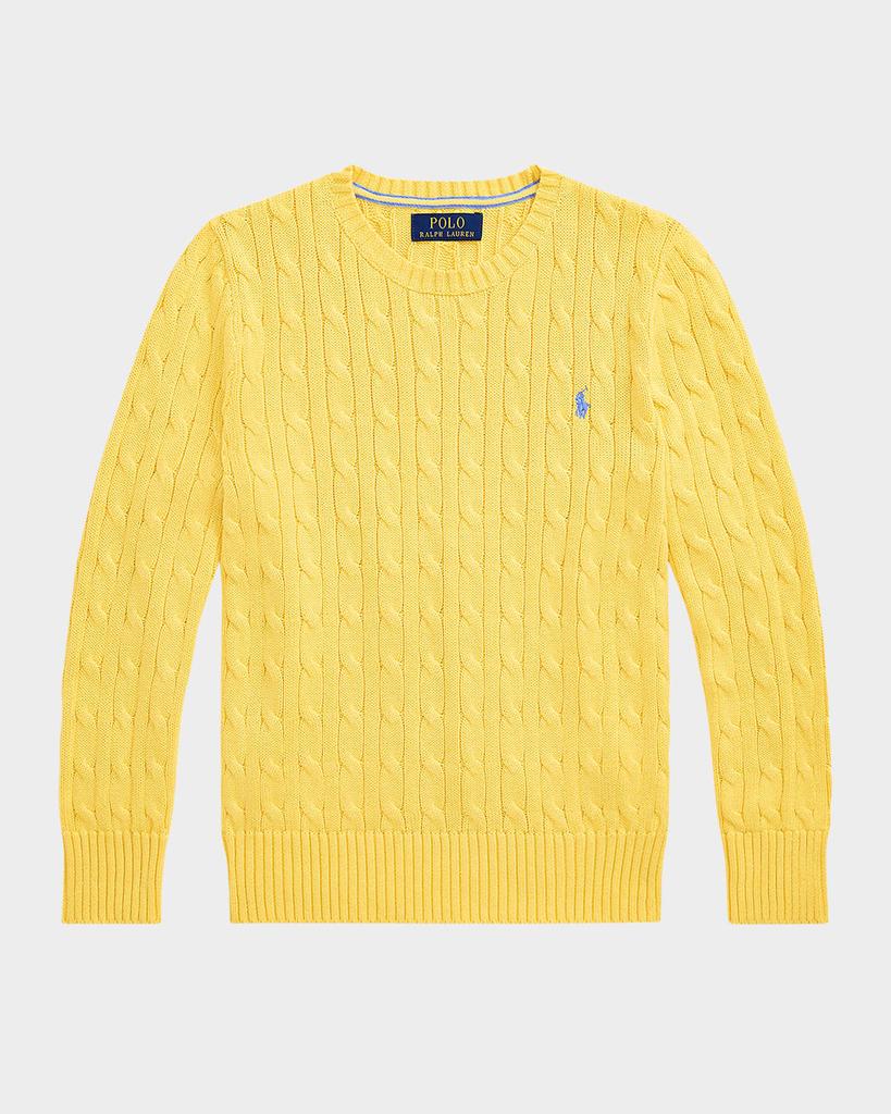 Ralph Lauren Boy's Cable Knit Embroidered Sweater, Size S-L