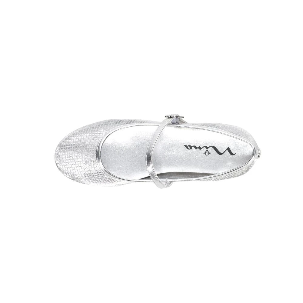 Nina Wally Metallic Rhinestone Mary Jane Ballet Flats (Little Kid-Big Kid) 4