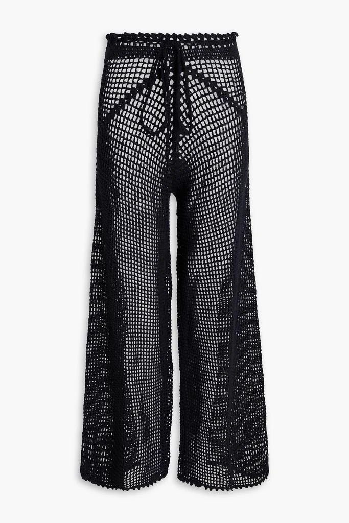 ALIX PINHO Araxá crocheted cotton wide-leg pants 1