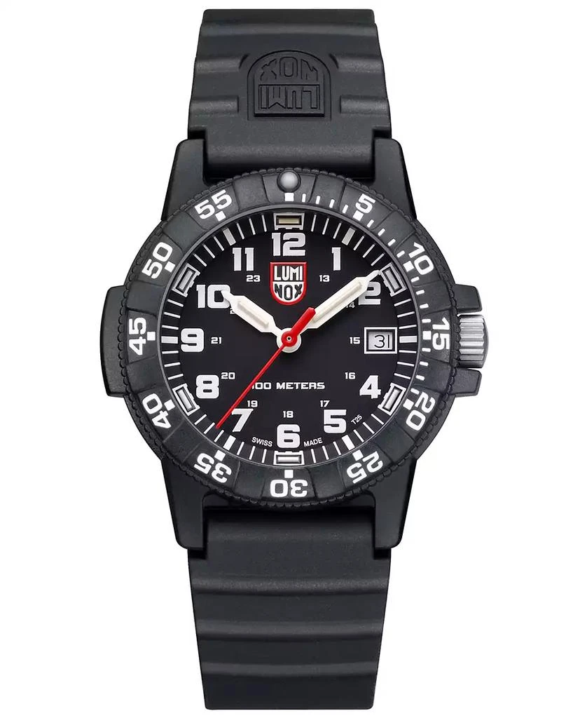 Luminox Women's Swiss Leatherback Sea Turtle Dive Black Rubber Strap Watch 39mm 1